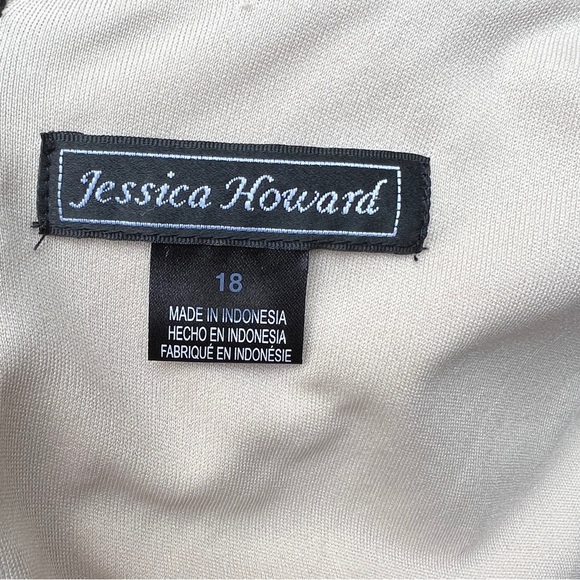 JESSICA HOWARD 18 jumpsuit black v neck short sleeve - Picture 2 of 13